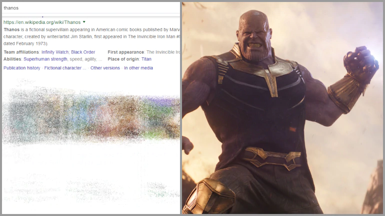 Google Thanos在复仇者联盟的最后一天