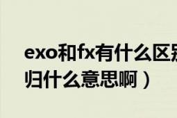 exo和fx有什么区别（什么FX回归、EXO回归什么意思啊）
