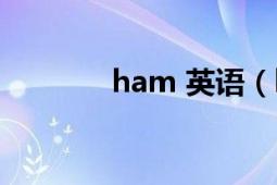 ham 英语（ham 英语单词）