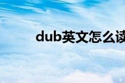 dub英文怎么读（dub 英语单词）