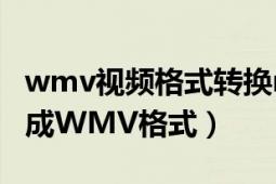 wmv视频格式转换mp4格式（mp4格式转换成WMV格式）